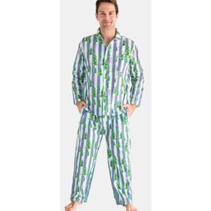 Sant And Abel x Gray Malin Snow Blue Long-Sleeve Pajama Set XL